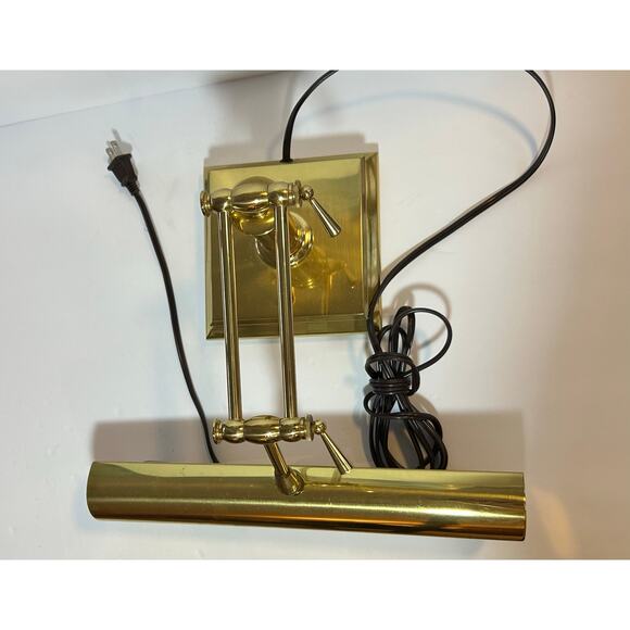 House Of Troy Articulating Brass Desk or Piano Lamp 14" Tested Model BJ24656 - Picture 6 of 11